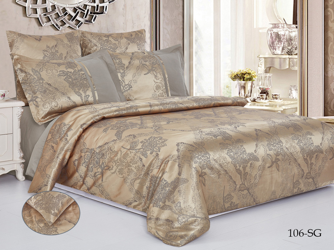 КПБ евро сатин-жаккард Satin Jacquard SG Клео <SG-106>