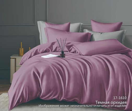 КПБ  микрофибра-страйп  с европростыней Pandora <№17-1610 Темная орхидея>