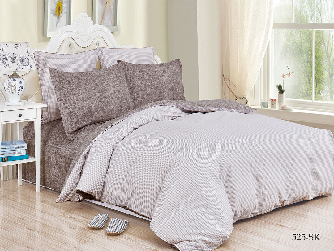 КПБ евро сатин в коробке Satin de Luxe SK Клео <525-SK>