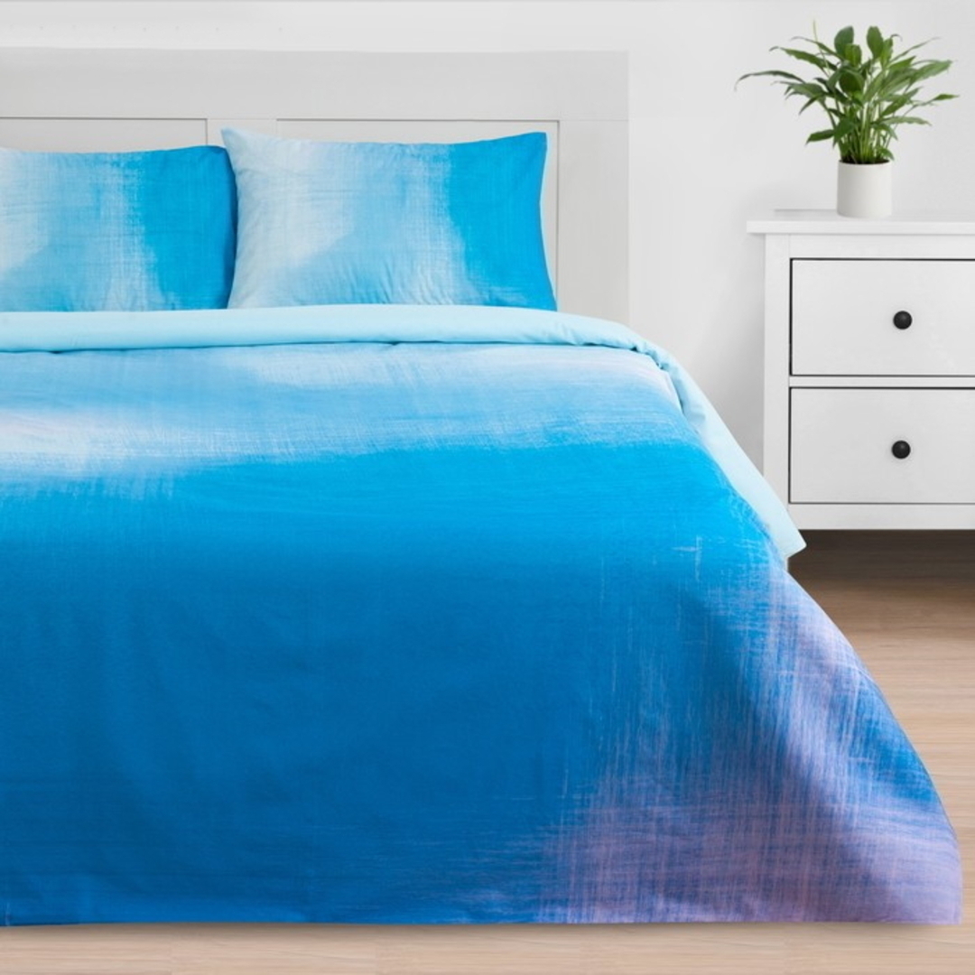 КПБ 1,5сп поплин Этель <Blue grade, нав.50*70-2шт>