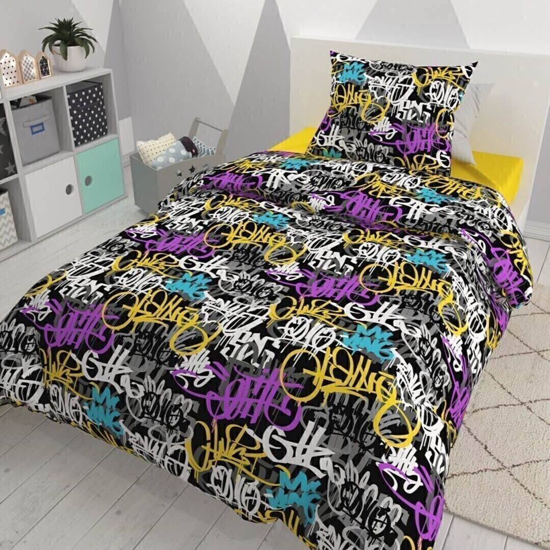 КПБ детский  поплин (нав. 70*70) Браво Кидс New collection <6052-1+5093-1 Граффити>