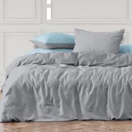 КПБ 1,5сп перкаль Унисон <86061-13/86018-6 Grigio  Unicolor>