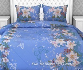 КПБ 1,5сп бязь Бояртекс (Акварель) <82 Лилии вид 4>