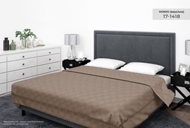 Покрывало ультрастеп однотонное полисатин Бояртекс, 17-1418, мокко<17-1418, 200*210, Евро, мокко В/Н>